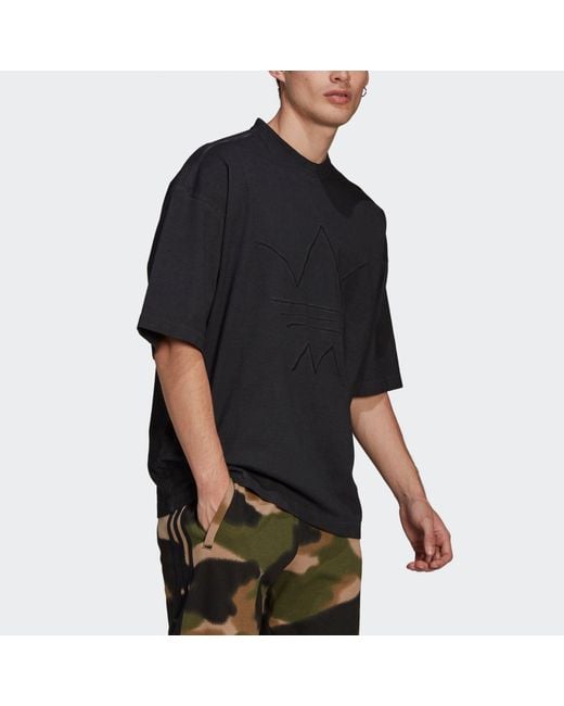 Adidas Black Originals Abstract Embroidered Short Sleeve for men