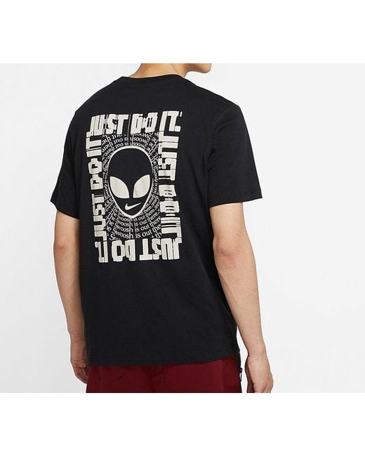 Nike Black Sportswear Printing Short Sleeve 'Alien' for men