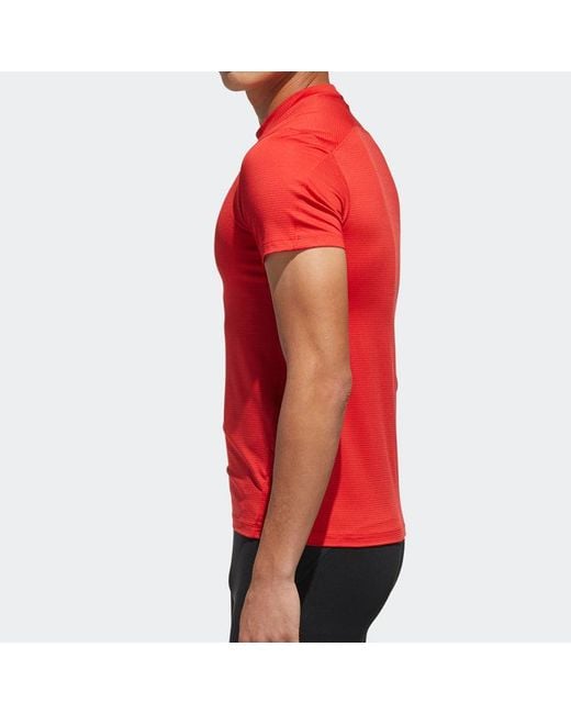 Adidas Red Kenta Rise Tee Training Sports Short Sleeve for men