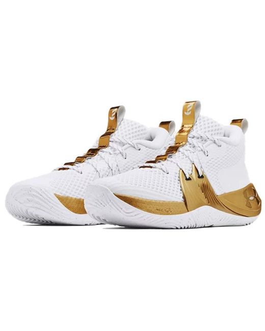 Under Armour White Embiid One 'Goldmind' for men