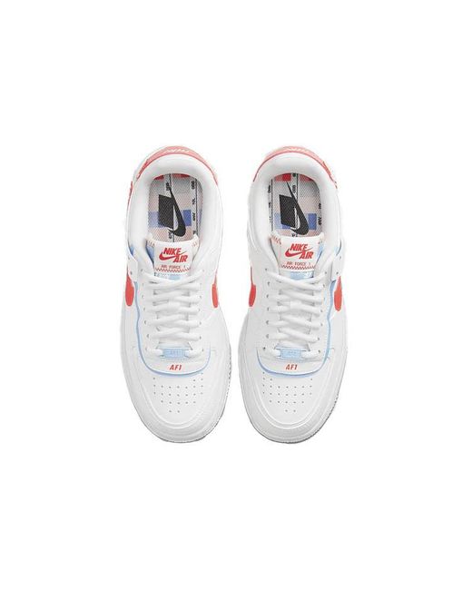 Nike White (Wmns) Air Force 1 Shadow Se 'Team'