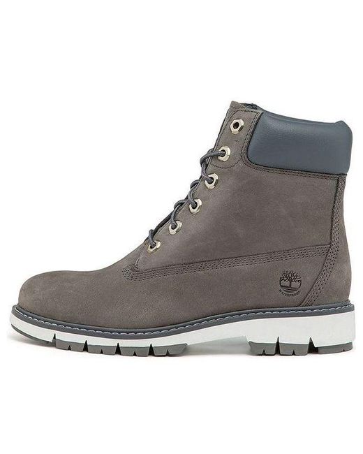 Timberland Gray Lucia Way 6 Inch Waterproof Wide Fit Boots