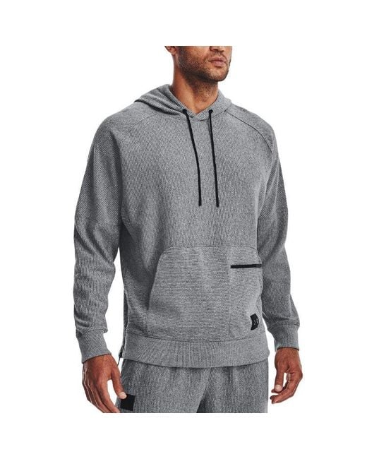 Under Armour Gray Ottoman Fleece Hoodie for men