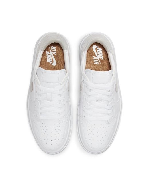 Nike White Air Jordan 1 Elevate Low Platform-sole Leather Low-top Trainers