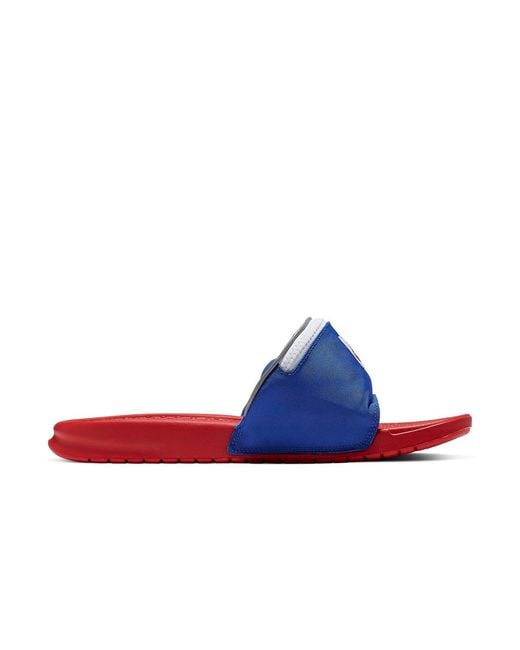 Nike Blue Benassi Jdi Fanny Pack Slides 'Crimson Royal' for men
