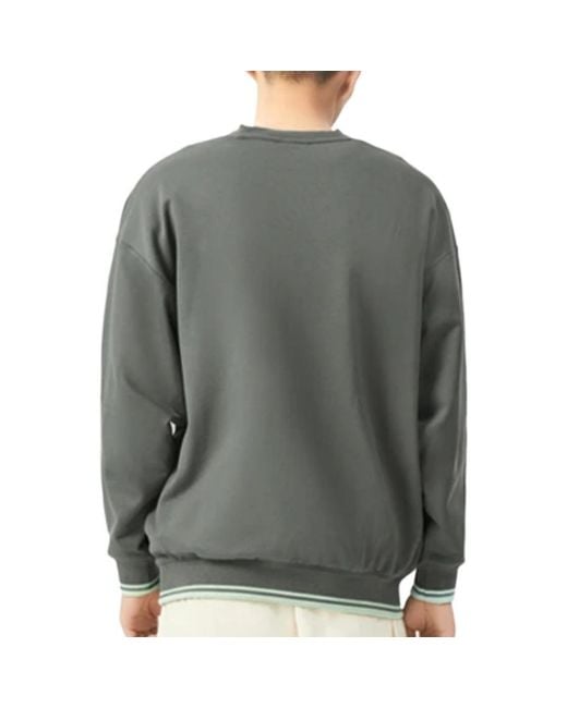 Li-ning Gray Stylish Loose Round Neck Pullover for men