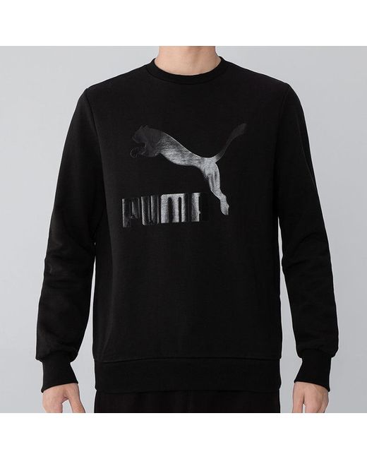 PUMA Black Classics Logo Crew Neck Sweater for men