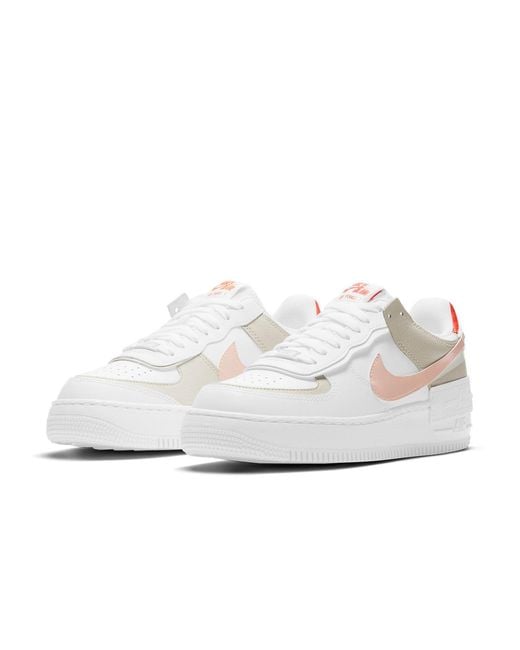 Nike White (Wmns) Air Force 1 Low Shadow Bright Mango'