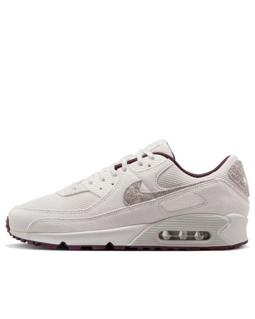 Nike White Air Max 90 Prm 'Sail Burgundy Crush' for men