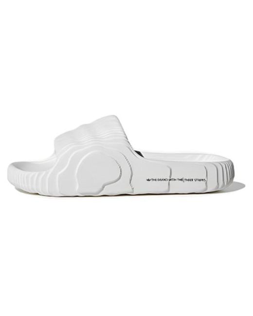 Adidas White Adilette 22 Slides 'Crystal' for men