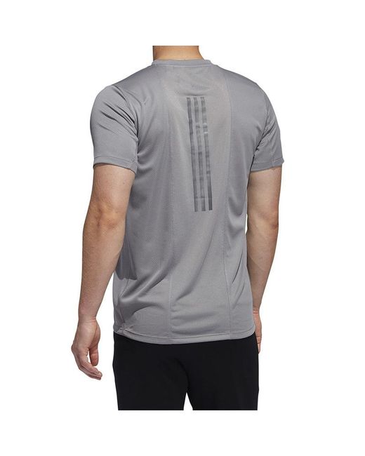 Adidas Gray Soccer/Football Training Sports Round Neck Short Sleeve for men