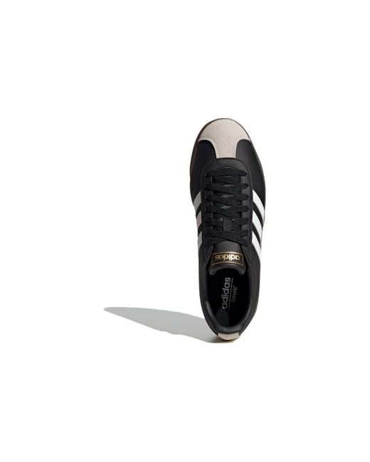 Adidas Black Vl Court Shoes Gum' for men