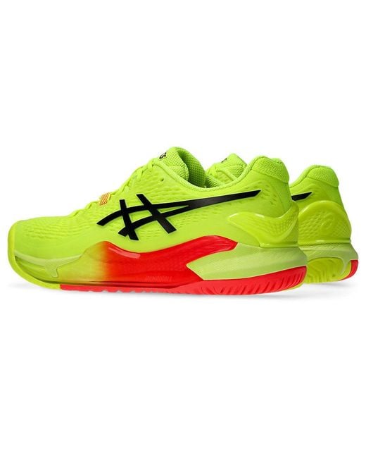 Asics Green Gel-Resolution 9 Paris Tennis Shoes for men