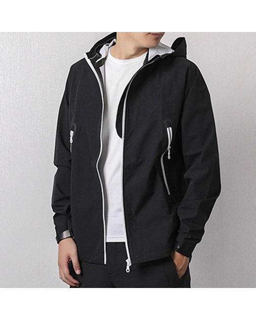 Adidas Black Originals Windbreaker Hooded Jacket for men