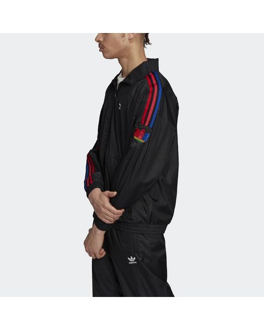 Adidas Black 3d Trefoil 3-stripes Track Top for men