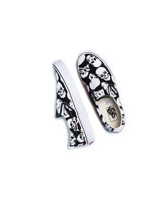 Vans White Slip-On 'Skulls' for men