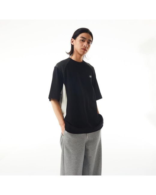 New Balance Black X Liangdong Color Block T-Shirt 'Dark'