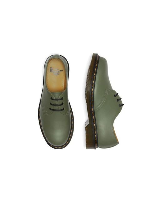 Dr. Martens Green 1461 Smooth Leather Oxford 'Khaki' for men