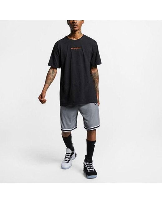 Nike Black Lebron James Xatoms Crossover Limited Tiger Head Printing Short Sleeve for men