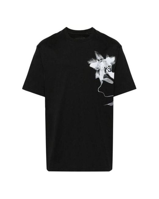 Adidas Black Y-3 Graphic T-Shirt for men