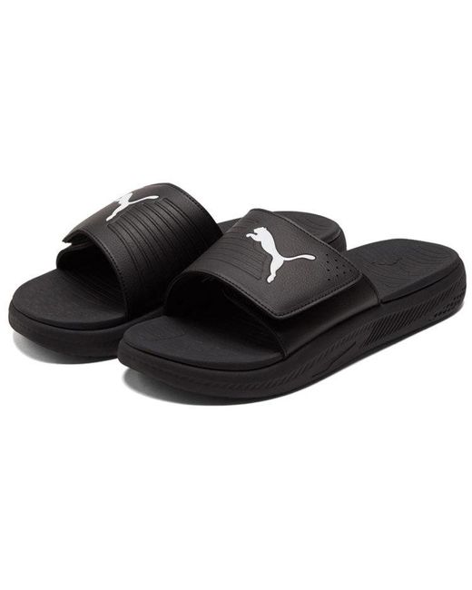 PUMA Black Softride Slide for men