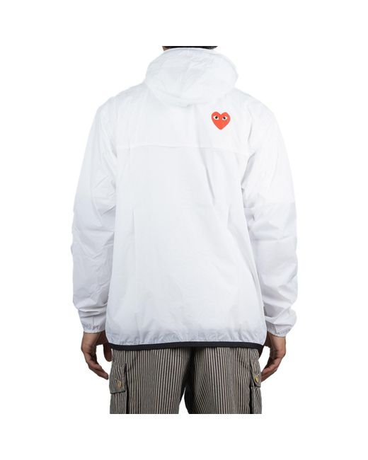 COMME DES GARÇONS PLAY White X K-Way Jacket Full Zip