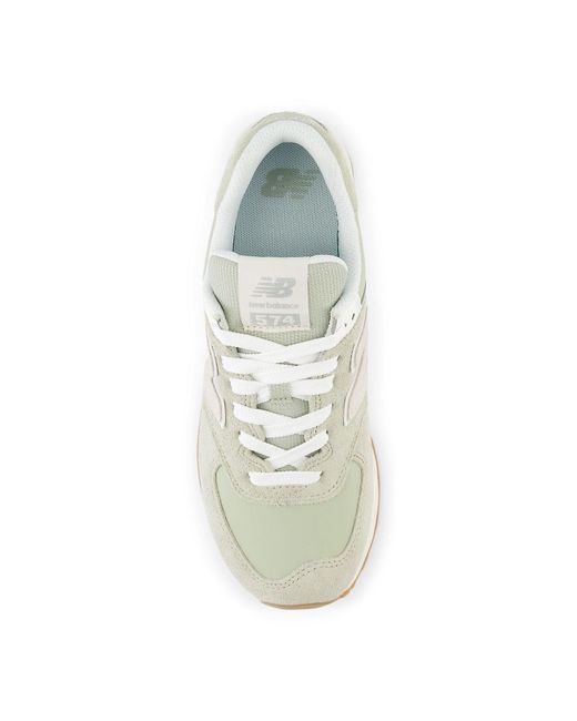 New Balance White (Wmns) 574 Lifestyle Sneakers 'Light'