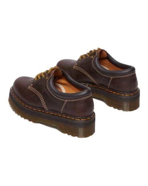 Dr. Martens Brown 8053 Arc Crazy Horse Leather Platform Shoes 'Dark'