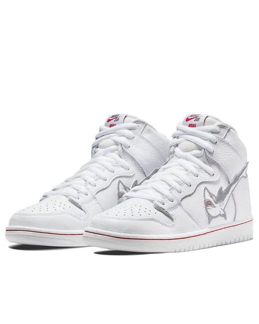 Nike White X Oski Sb Dunk High Shark for men