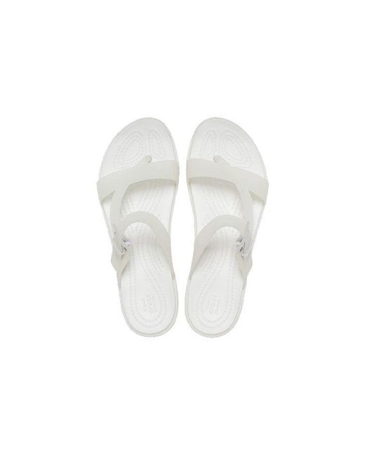 CROCSTM White (Wmns) Tulum Slides 'Translucent'
