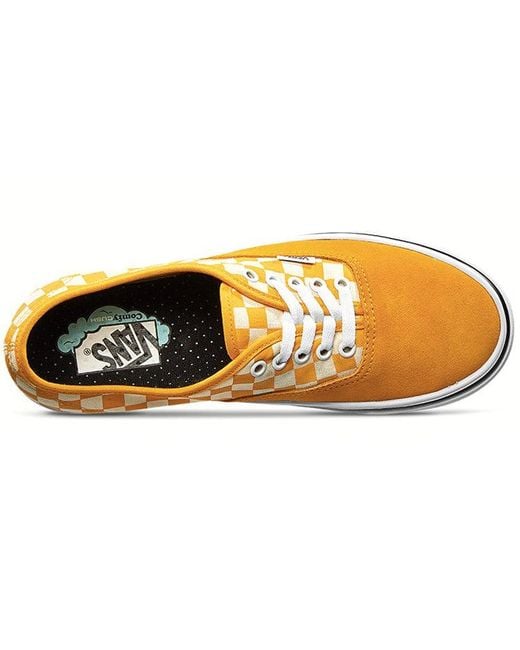 Vans Yellow Comfycush Authentic 'Checker Zinnia' for men