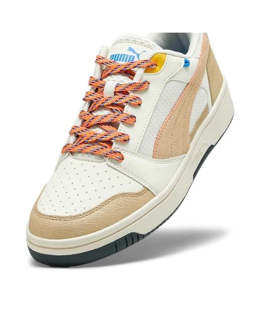 PUMA White Rebound V6 Low Khaki' for men