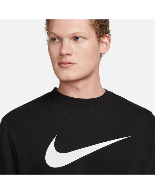 Nike Black Sportswear Repeat Fleece Sweatshirt for men