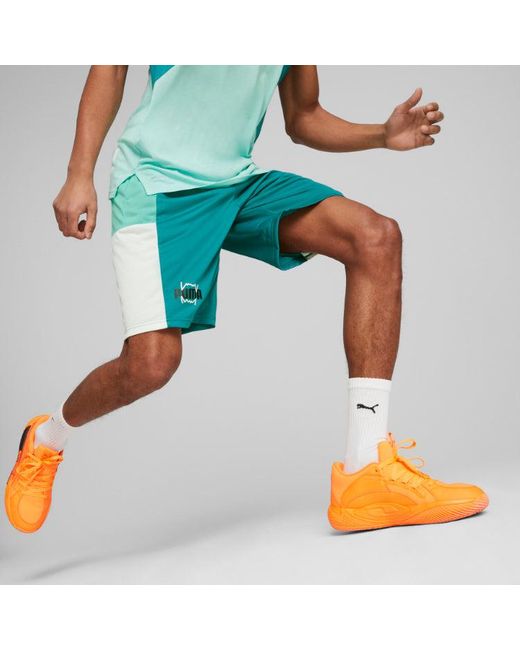 PUMA Blue Training Basketball Shorts for men