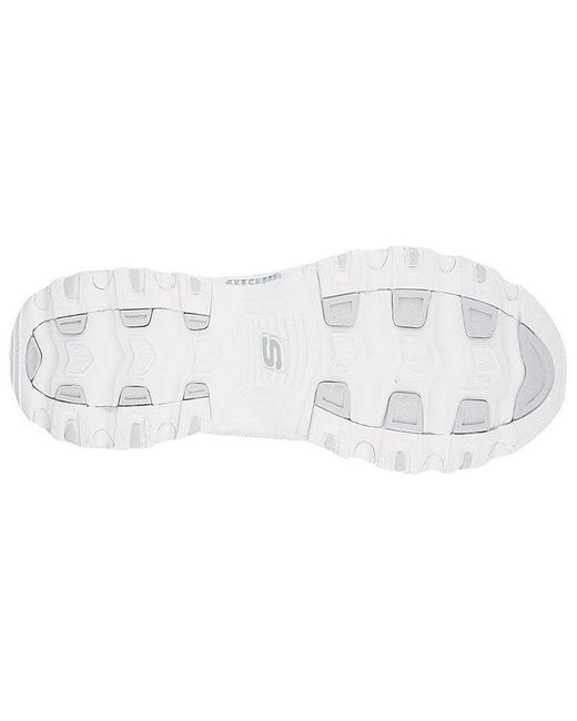 Skechers White D'Lites 1.0 Low-Top Running Shoes for men