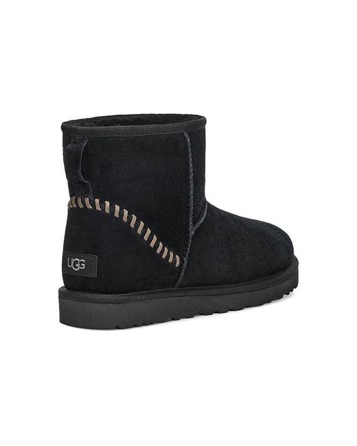 Ugg Black Classic Mini Deco Suede Boot for men