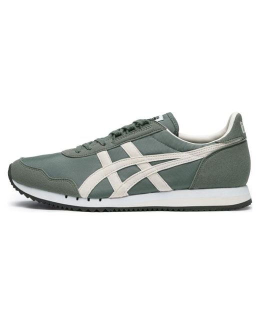 Onitsuka Tiger Green Dualio Marathon Running Shoes Cream' for men