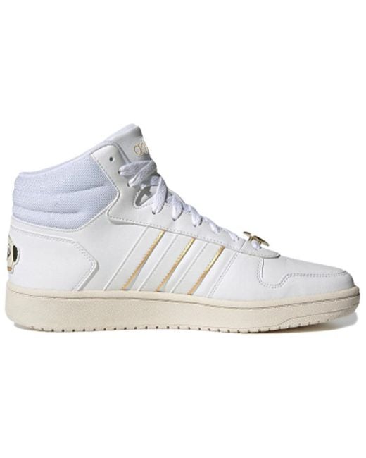 Adidas White Hoops 2.0 Mid for men