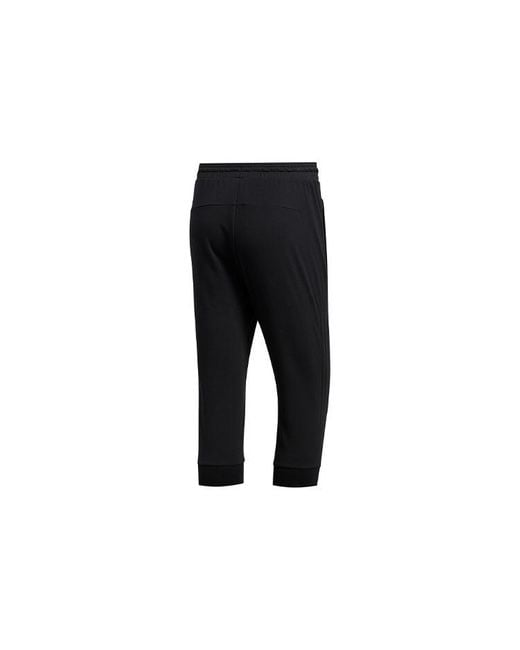 Adidas Black M Pnt 34 Dk 3S Training Running Sports Slim Fit Cropped Pants for men