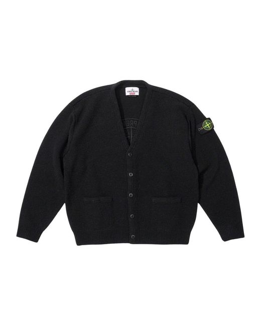 Supreme Blue X Stone Island Fw23 Week10 Boucle Cardigan Jacket for men