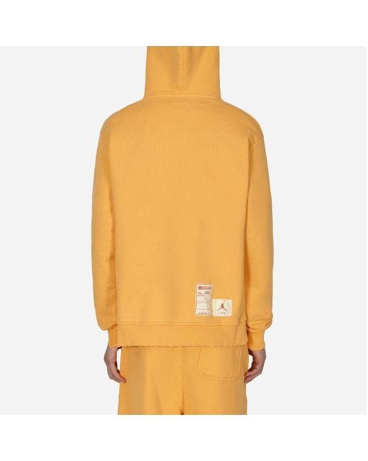 Nike X Union Crossover Casual Pullover Solid Color Logo Hooded Long Sleeves Asia Edition Yellow for men