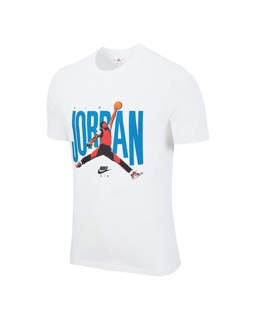 Nike White Jumpman Logo Printing Knit Round Collar for men
