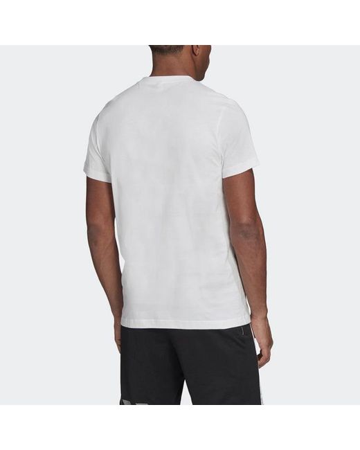 Adidas White Pattern Printing Short Sleeve for men