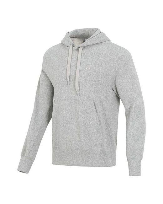 Nike Gray Sportswear French Terry Embroidered Logo Solid Color Light for men