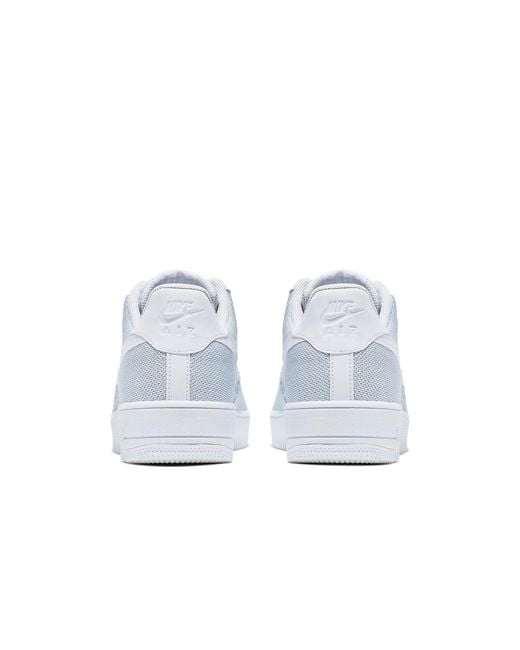 Nike White Air Force 1 Flyknit Low 2.0 'Pure Platinum' for men