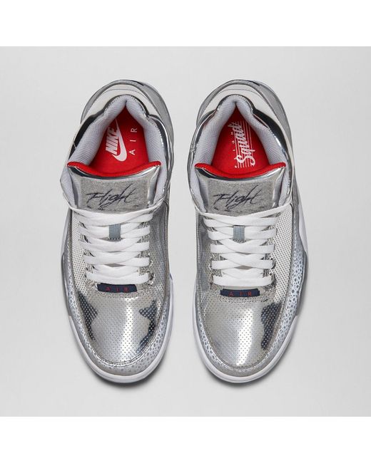 nike flight squad metallic silver