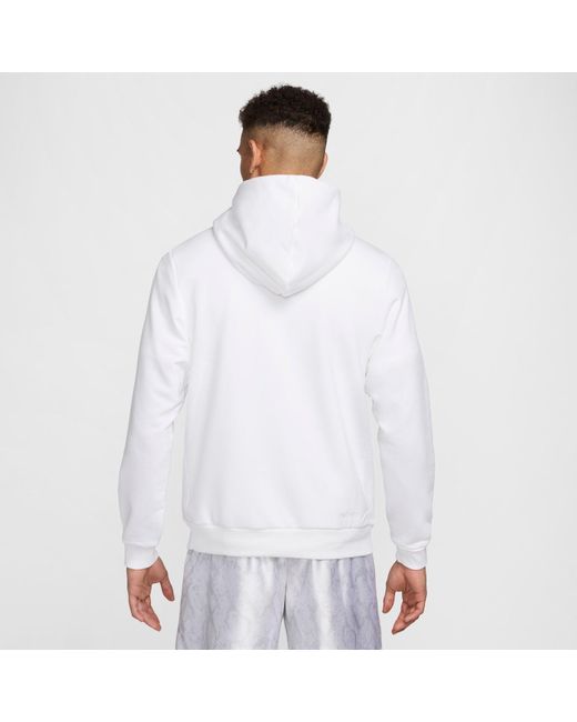 Nike White Dri-Fit Standard Issue Pullover Basketball Hoodie 'Kobe Halo' for men