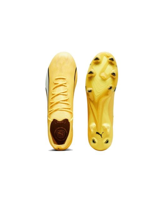 PUMA Yellow Ultra Ultimate Fg/Ag Football Boots for men