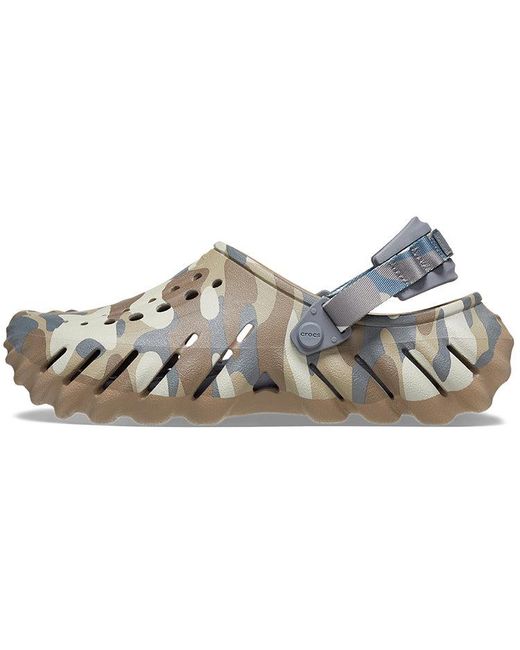 CROCSTM Blue Echo Camo Redux Clog 'Charcoal Camo' for men