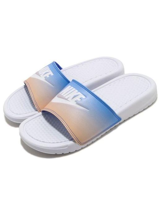 Nike Blue (Wmns) Benassi Jdi Print Slide Hyper Royal'